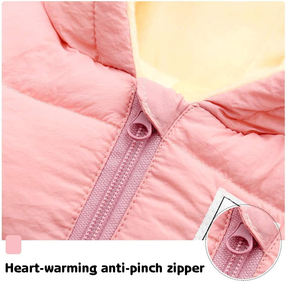 Baby Boy Snowsuit Newborn Girl Winter Coat Toddler Jacket Clothes | Unisex Boys Girls Items Hoodie Toddler Fleece Snow Suits for Infant Jumpsuit Warm Outfits 0-6M, 6-12M, 12-18M,18-24M Options