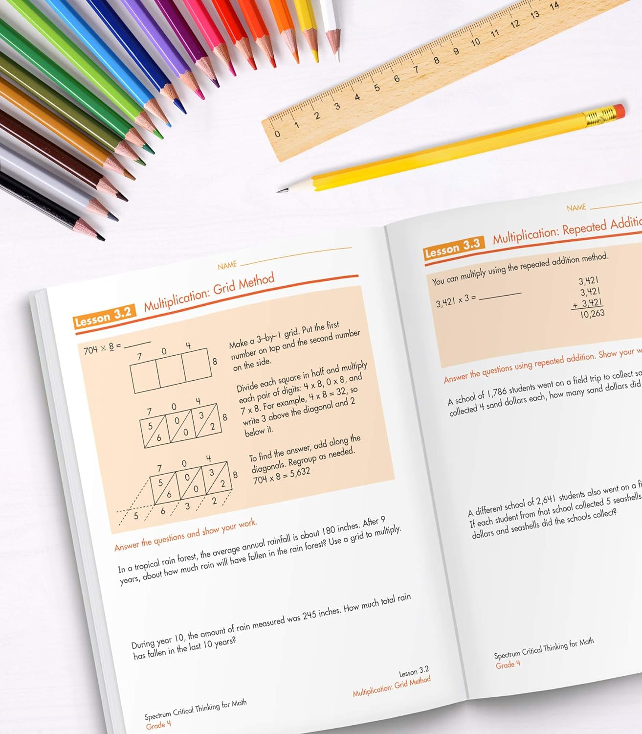 Spectrum Grade 4 Critical Thinking for Math Workbook, Ages 9 to 10, Multiplication, Division, Fractions, Decimals, Geometry, Critical Thinking 4Th ... 4Th Grade Math Workbook for Kids (Volume 46)