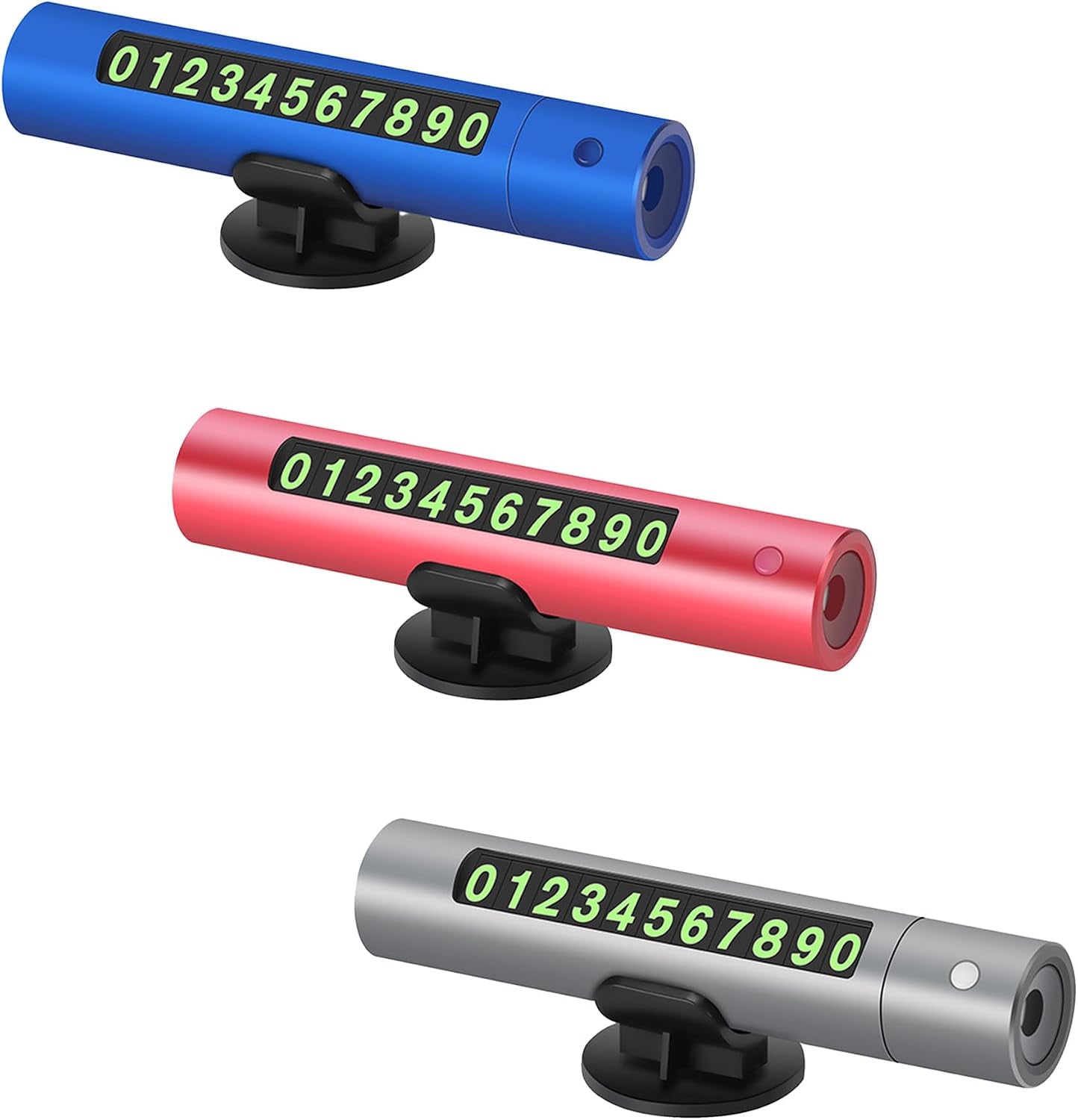 Upgraded 2026 Safe Hammer Glass Breaker Flashlight Car Parking Card, Seatbelt Cutter Window Breaker Emergency Escape Tool Glass Breaker Emergency Seat Belt Cutter (3 Pack (Blue, Red & Gray))