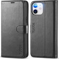 Wallet Case for Iphone 12 Pro/Iphone 12 (6.1"), 3 Card Holders, Black | RFID Blocking, Viewing Stand, Shockproof TPU Shell, PU Leather, Magnetic Closure, Protective Folio Flip Cover