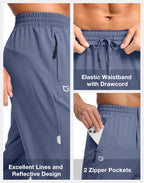 Men'S Joggers with Zipper Pockets Lightweight Athletic Workout Pants Quick Dry Sweatpants for Men Running Hiking
