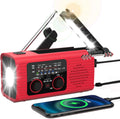 Emergency Weather Radio, 4000Mah NOAA Weather Radio Solar Charging | Hand Crank Radio & USB Charged, Radios Portable Am Fm with LED Flashlight, Reading Lamp, SOS Alarm for Emergency Situation