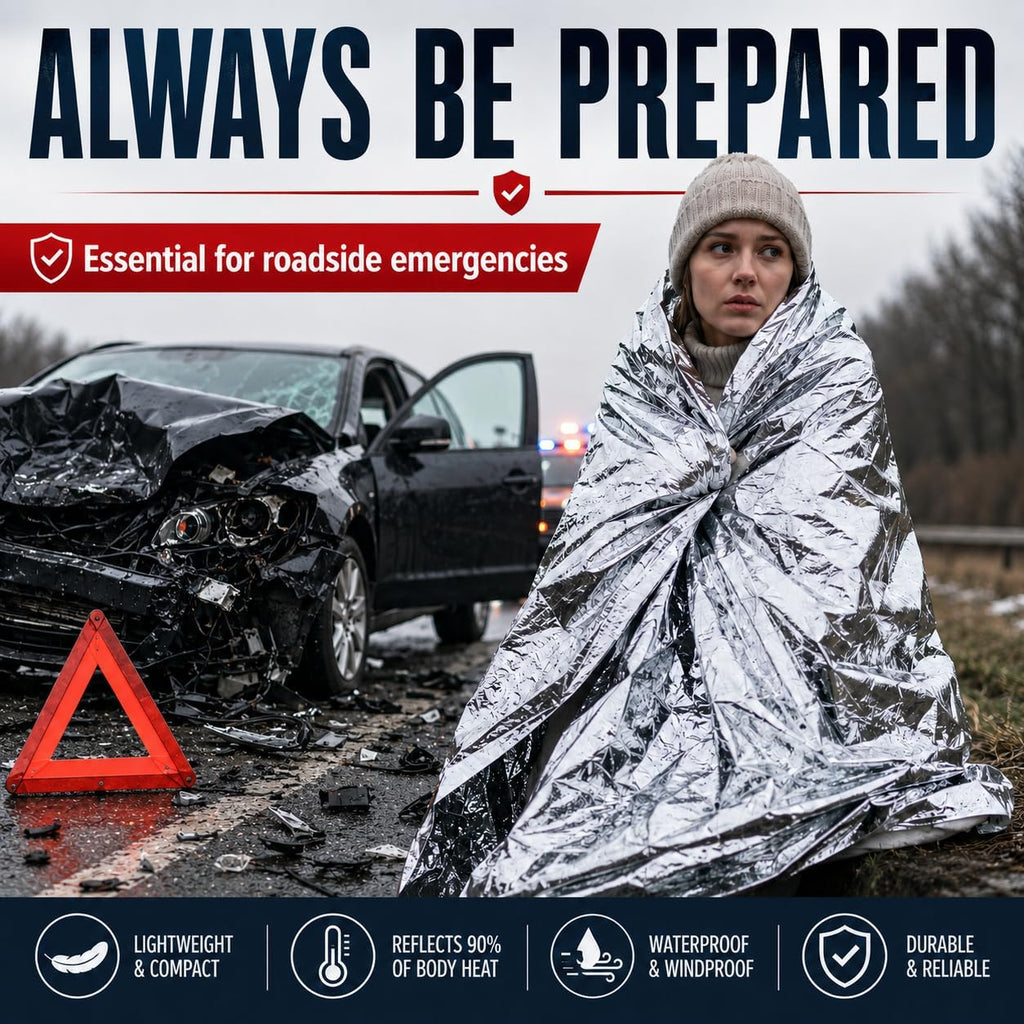 Lot of 50 Emergency Mylar Blankets - 84" X 52" | Mylar Emergency Blankets, Survival Foil Thermal Blankets for First Aid Kits, Camping, Hiking, Travel & Outdoor Preparedness