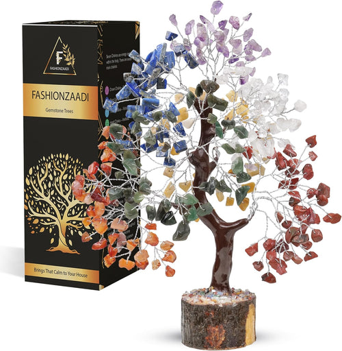 7 Chakra Tree of Life - Birthday Gifts for Women | Gem Tree | Meditation Room Decor Crystal Tree | Spiritual Room Decor | Birthday Gift for Women | 10 Inch 300 Beads