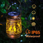 Cat Lover Gifts for Mom Women Gift Cat Solar Lantern Outdoor Birthaday Gifts for Mom Metal Decorative Lanterns for Yard Patio Lawn Solar Garden Decor