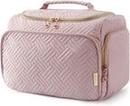 Travel Toiletry Bag for Women, Cosmetic Bag Makeup Bag Organizer with Handle, Travel Bag for Toiletries, Travel Accessories, Full Sized Container