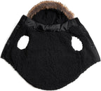 Juicy Couture Faux Fur Hooded Pet Jacket for Dogs and Cats - Medium/Large