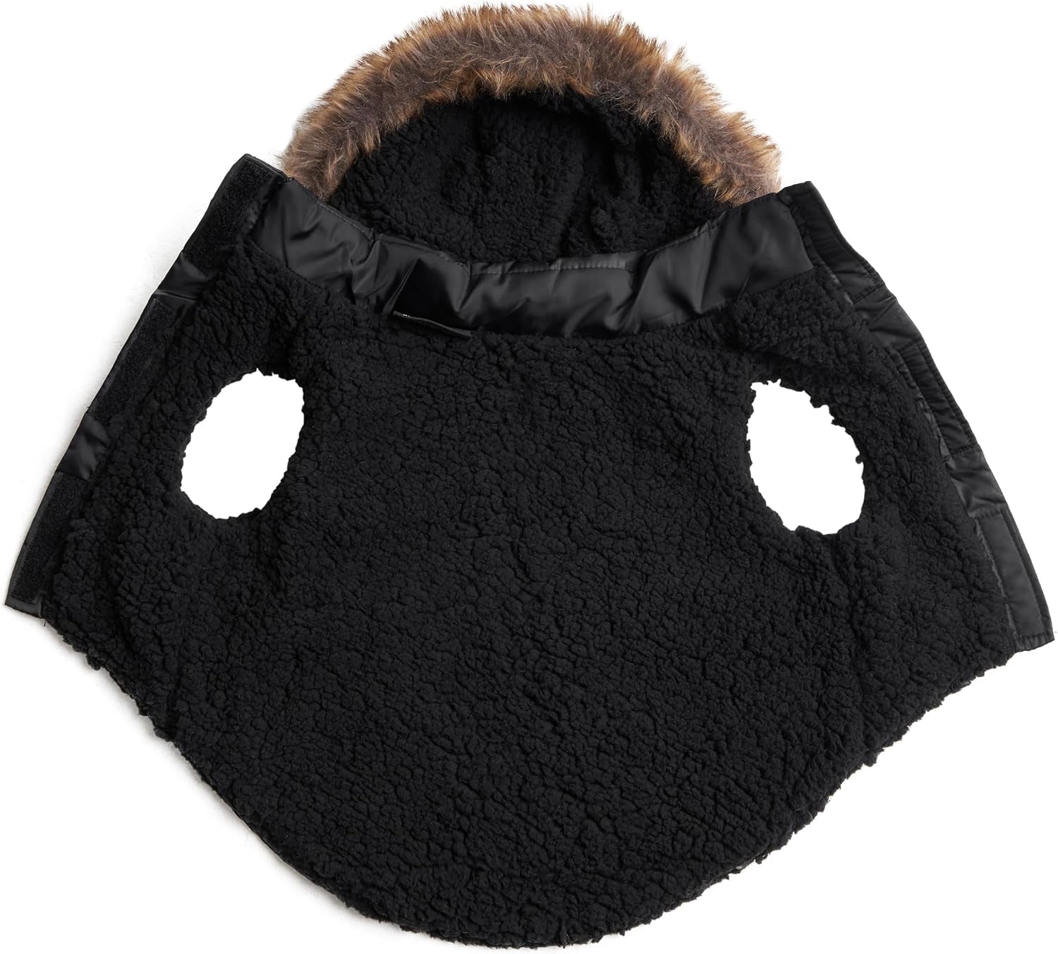 Juicy Couture Faux Fur Hooded Pet Jacket for Dogs and Cats - Medium/Large