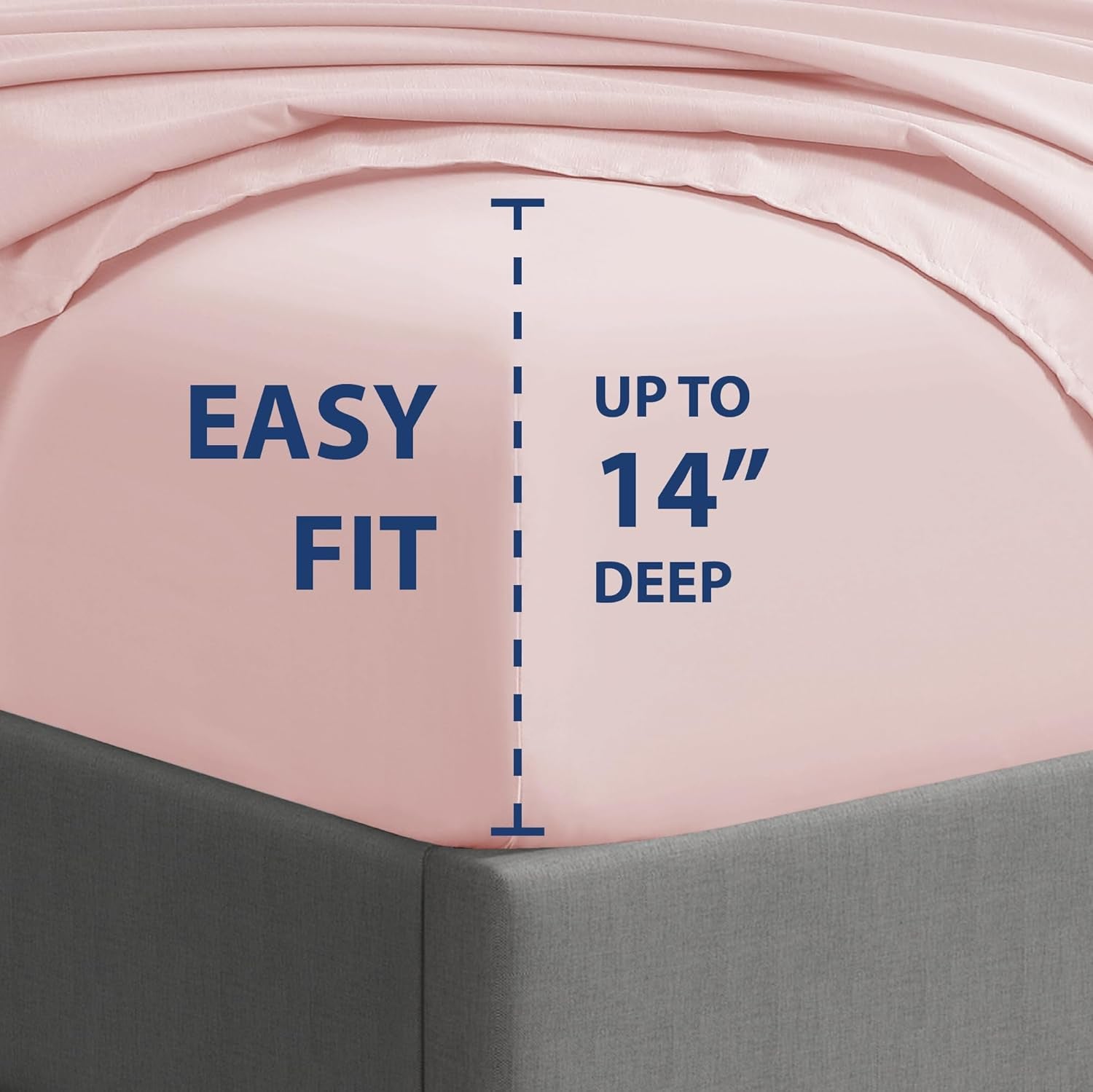 Essentials Ultra Soft Hypoallergenic Wrinkle Resistant Double Brushed Microfiber Bedding Sheet Set, Blush,3 Pcs Twin