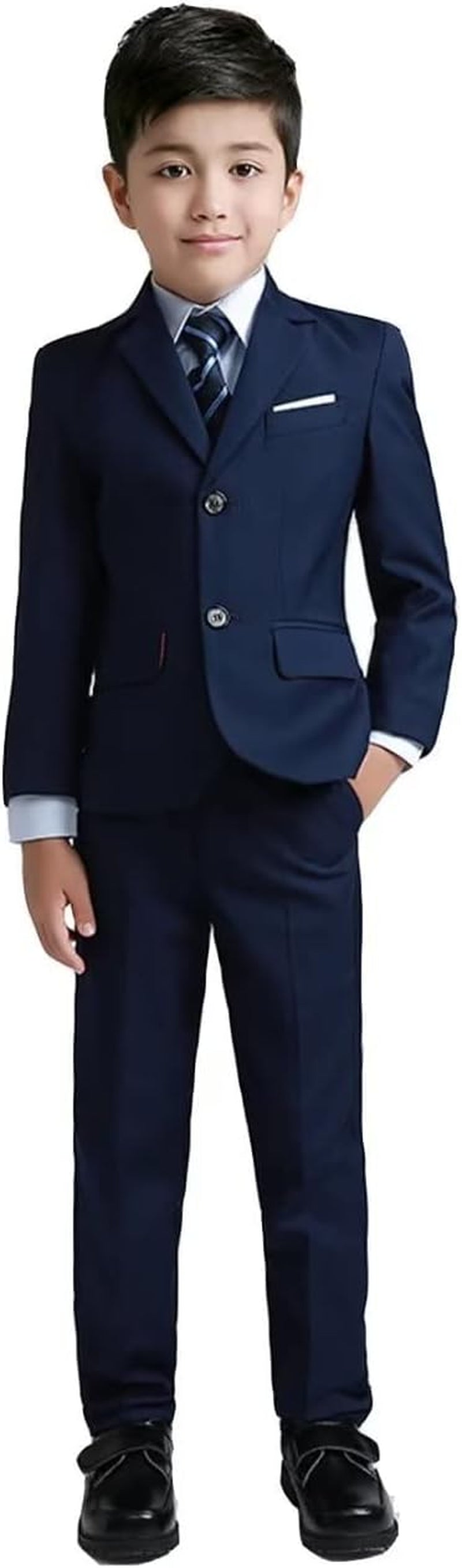 Boys Colorful Formal Suits 5 Piece Slim Fit Dresswear Suit Set