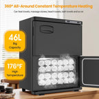 Hot Towel Warmer  46L Large Capacity Spa Towel Warmer with Double Cabinets for Salon, Barber Shop, Massage & Facial (Black)