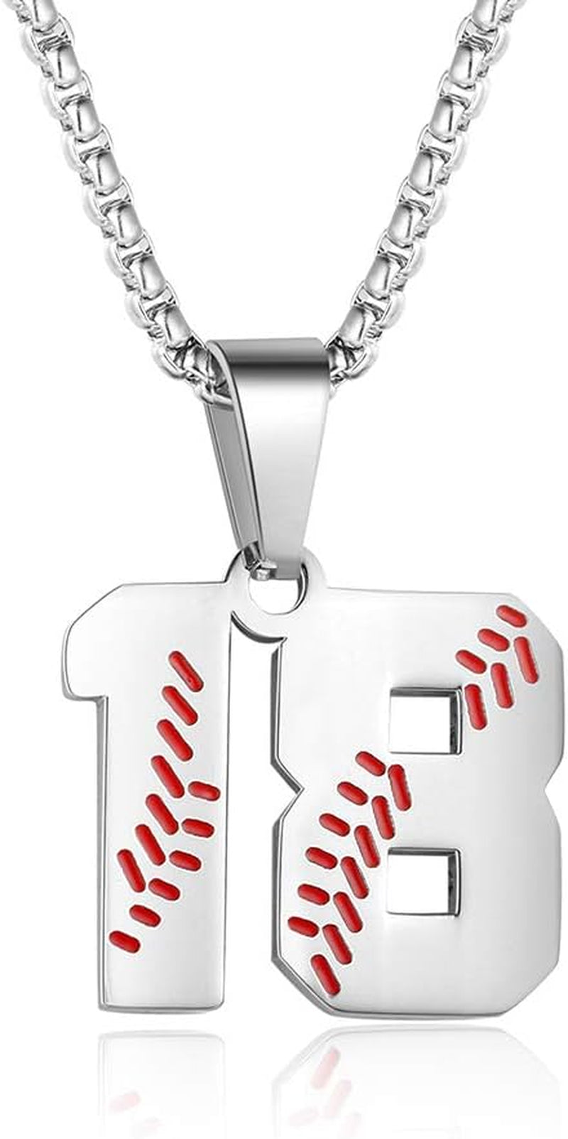 Inspiration Baseball Jersey Number Necklace Stainless Steel Charms Number Pendant for Men Women