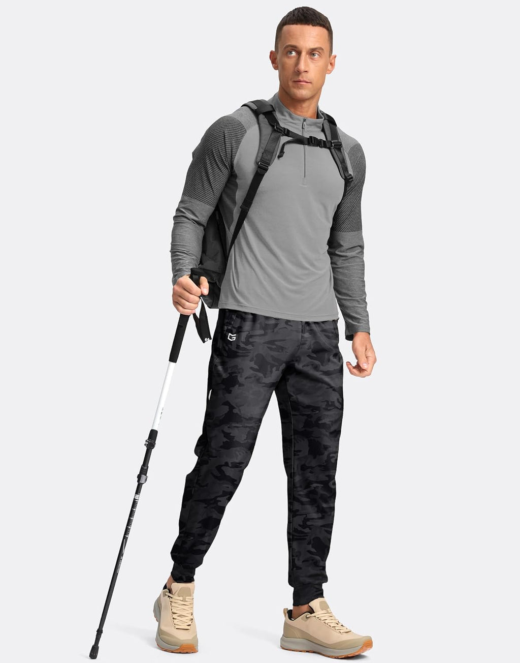 Men'S Joggers with Zipper Pockets Lightweight Athletic Workout Pants Quick Dry Sweatpants for Men Running Hiking