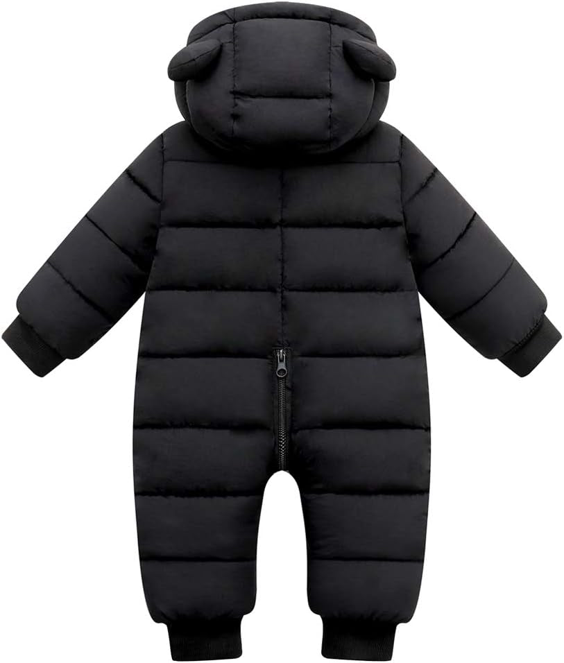 Baby Boy Snowsuit Newborn Girl Winter Coat Toddler Jacket Clothes | Unisex Boys Girls Items Hoodie Toddler Fleece Snow Suits for Infant Jumpsuit Warm Outfits 0-6M, 6-12M, 12-18M,18-24M Options