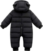 Baby Boy Snowsuit Newborn Girl Winter Coat Toddler Jacket Clothes | Unisex Boys Girls Items Hoodie Toddler Fleece Snow Suits for Infant Jumpsuit Warm Outfits 0-6M, 6-12M, 12-18M,18-24M Options