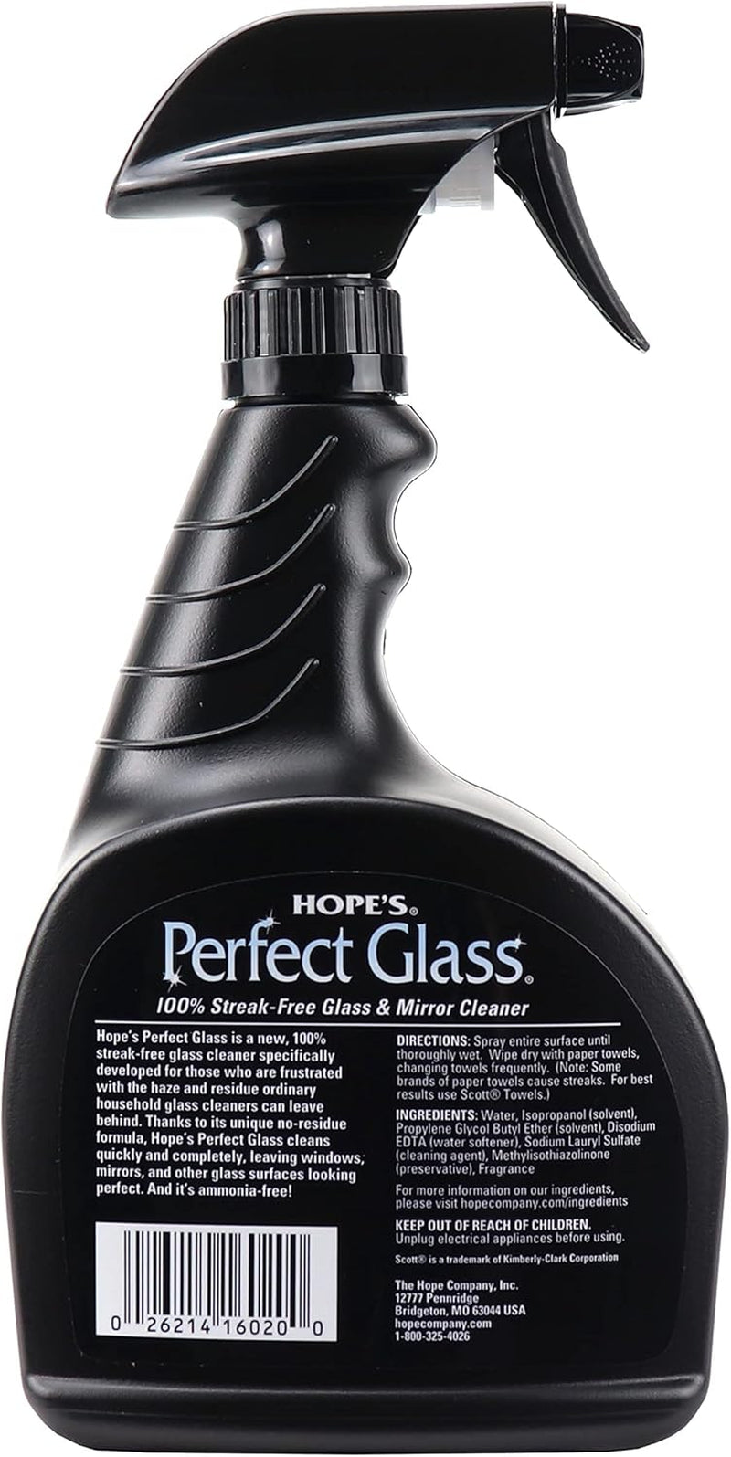 Perfect Glass Cleaner Spray, Streak-Free, Ammonia-Free Window, Mirror, Screen, Tinted Glass, and Shower Door Cleaner, Indoor and Outdoor Glass Surfaces, 32 Fl Oz, Pack of 6