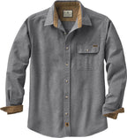 Mens Flannel Long Sleeve Button down 100% Cotton Shirt