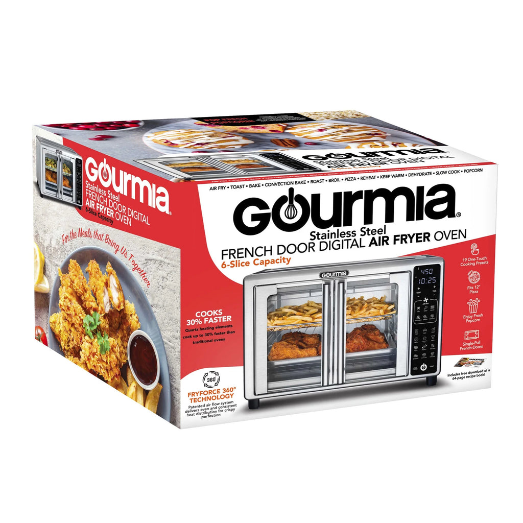 New  1700W 6-Slice Digital Toaster Oven Air Fryer with 19 One-Touch Presets, Stainless Steel