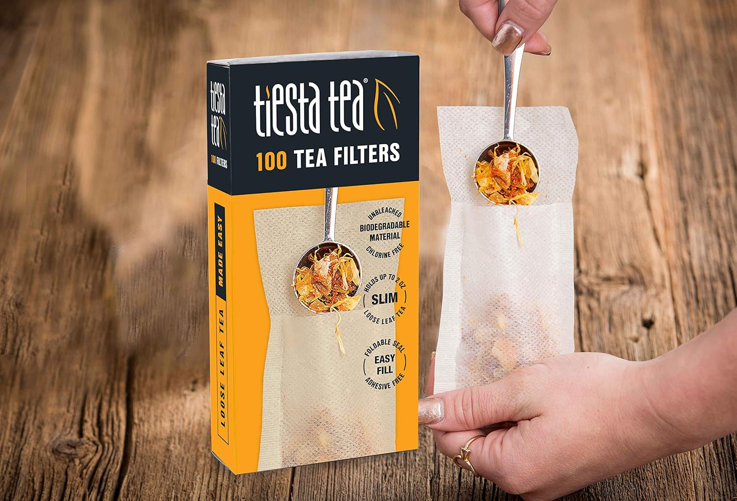 Loose Leaf Filters for Brewing | Disposable Infuser for Hot & Iced Drinks, Easy-Fill Steeper, Unbleached Paper, Single-Cup Infuser for Loose Leaves
