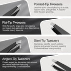Eyebrow Kit for Men, 17 in 1 Tweezers for Women Facial Hair, Hair Scissors with Comb, Eyebrow Trimmer, Brow Brushes, Hair Tools Travel Bag, Professional Grooming Tweezer for Men