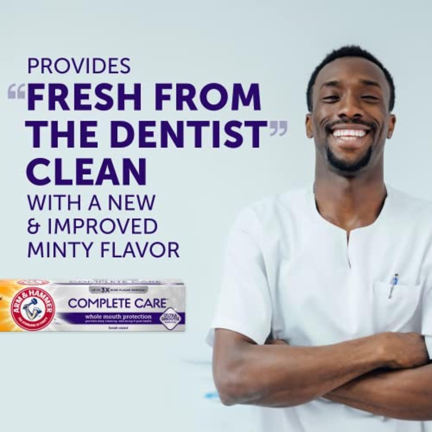 Complete Care Toothpaste, Teeth Whitening Toothpaste with Baking Soda, Fluoride, Whole Mouth Protection, Fresh Mint Flavor, 6.0 Oz (Pack of 4)