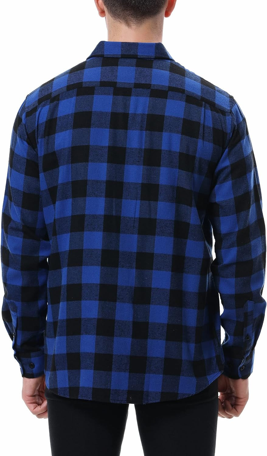 Mens Button down Regular Fit Long Sleeve Casual Flannel Shirts | Soft Washed Cotton Blend,Dual Buttoned Storage Pockets,Multi-Season Wear,Washable,Nice Present for Male Relatives