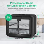 UV Tool Cleaning Cabinet with Timer for Nail and Beauty Tools（Black） | UV Light Tool Care Cabinet with Timer, Reflective Interior, Removable Trays, and Storage for Salon and Personal Tools