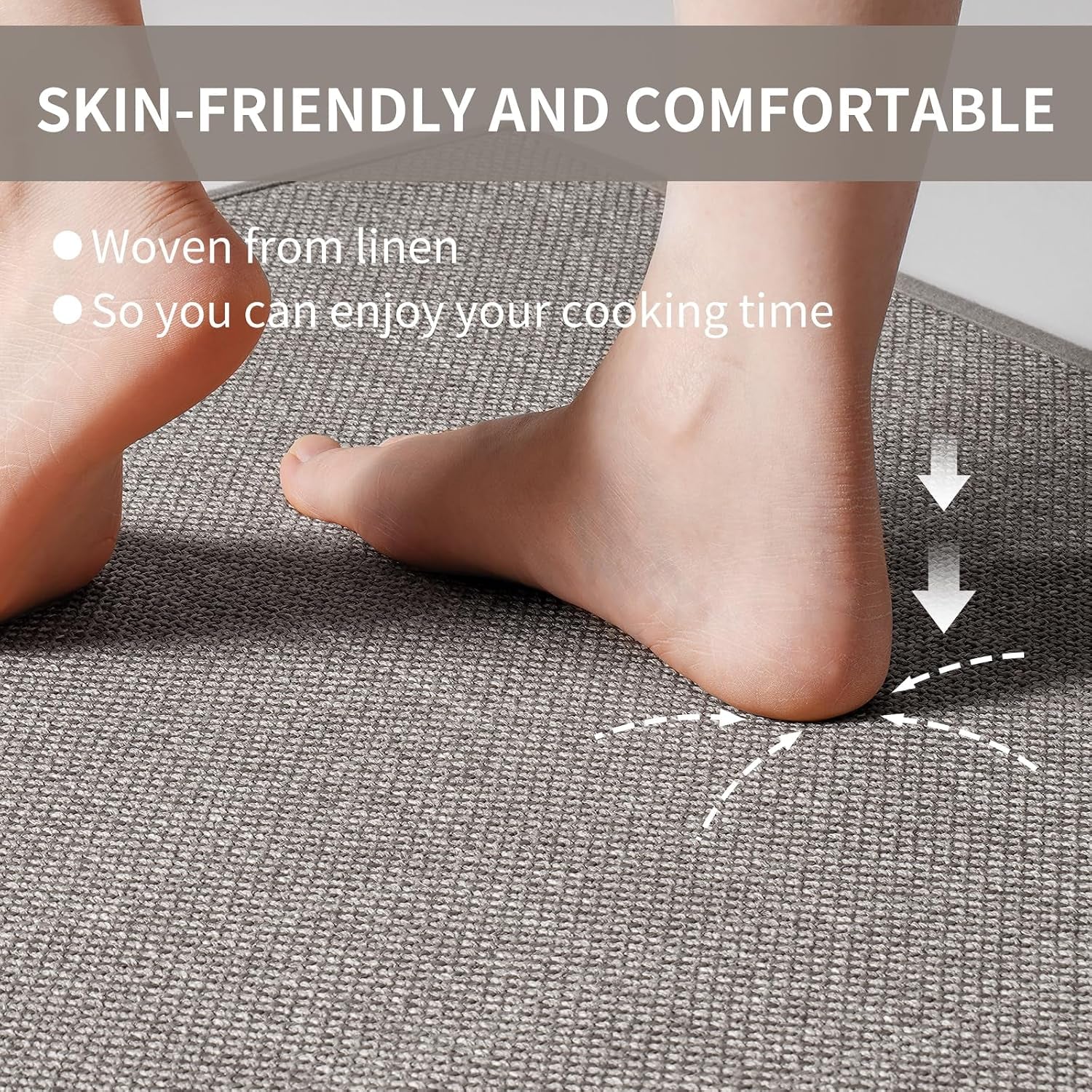 Water Absorbent Runner Rugs for Kitchen, Kitchen Mat in Front of Sink, Oil Absorbent Kitchen Mats for Floor,Non-Slip Kitchen Rugs,Durable Kitchen Mats，17X30 Gray Kitchen Rugs,