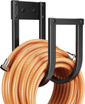 Garden Hose Holder Wall Mount - Metal Water Hose Hanger for Outside, Durable Hook for Garden, Garage, or Yard Storage (2 Pack)