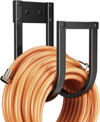Garden Hose Holder Wall Mount - Metal Water Hose Hanger for Outside, Durable Hook for Garden, Garage, or Yard Storage (2 Pack)