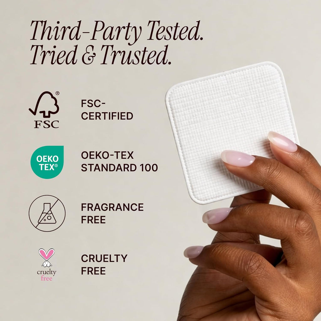 Extra Large Face Pads (100 Count) - Durable, Absorbent, Hypoallergenic, Dermatologically Tested - Removes Makeup & Nail Polish, Apply Cleansers & Toners & Micellar Water