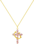 Christian Gift Stocking Stuffers Cross Necklace for Women-Dainty 14K Gold Plated/Silver Plated Pendant Necklaces Simple Cute Tiny Necklace Jewelry for Women