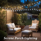 Solar String Lights Outdoor, 30.62FT 50 LED Solar Powered Diamond Ball Lights Waterproof for Outside, Solar Twinkle Lights for Yard, Patio, Garden, Wedding, Party, Camping, Cool White, 2 Modes