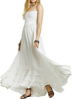 Womens Summer Boho Sexy Backless Long Dresses