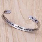 Inspirational Cuff Bracelet Bangle for Women Teen Girls - Birthday Jewelry Quotes - Friend Gift for Her Mom
