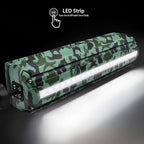 Motorcycle Bluetooth Speakers Waterproof with LED Light | Waterproof UTV Audio System with FM Radio, USB MP3 Player, AUX Input, and Compact Handlebar Mount Design.