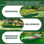 Landscape Edging Plastic Lawn Edging Corrugated Garden Edging Garden Edging Border for Lawn DIY Vegetable Flower Beds Deco