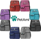 Dog Travel Backpack Airline Approved Pet Supplies Bag, Stripe Black | Cat Traveling Suitcase Organizer for Weekend Road Trip Camping; 2 Food Containers, 2 Collapsible Bowls & Poop Bag Dispenser