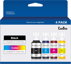 Compatible Ink Bottle Replacement for Epson 502 (Not Sublimation Ink) , Use for ET-2850 ET-3830 ET-3850 ET-2760 ET-3760 ET-15000 Printer, Black, Cyan, Magenta, Yellow,(4 Bottles)
