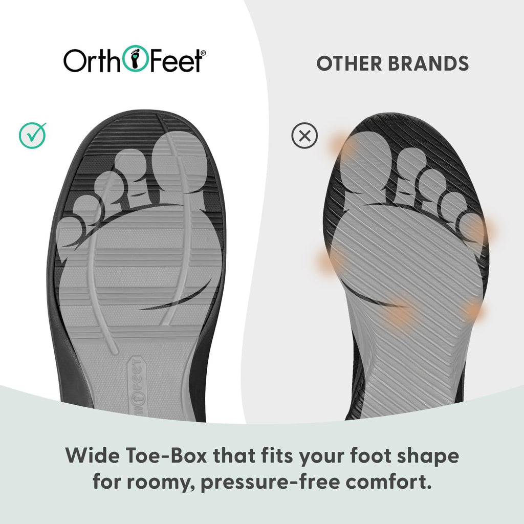 Asheville Orthopedic Men House Slippers | Hands Free, Adjustable, Slip-On Faux Fur Supportive House Shoes with Arch Support, Comfortable Cushioning, Wide Toe Box