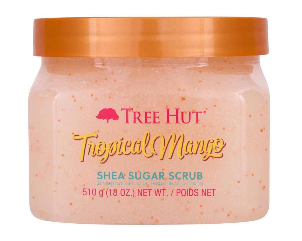 Shea Sugar Scrub Tropical Mango, 18Oz, Ultra Hydrating and Exfoliating Scrub for Nourishing Essential Body Care