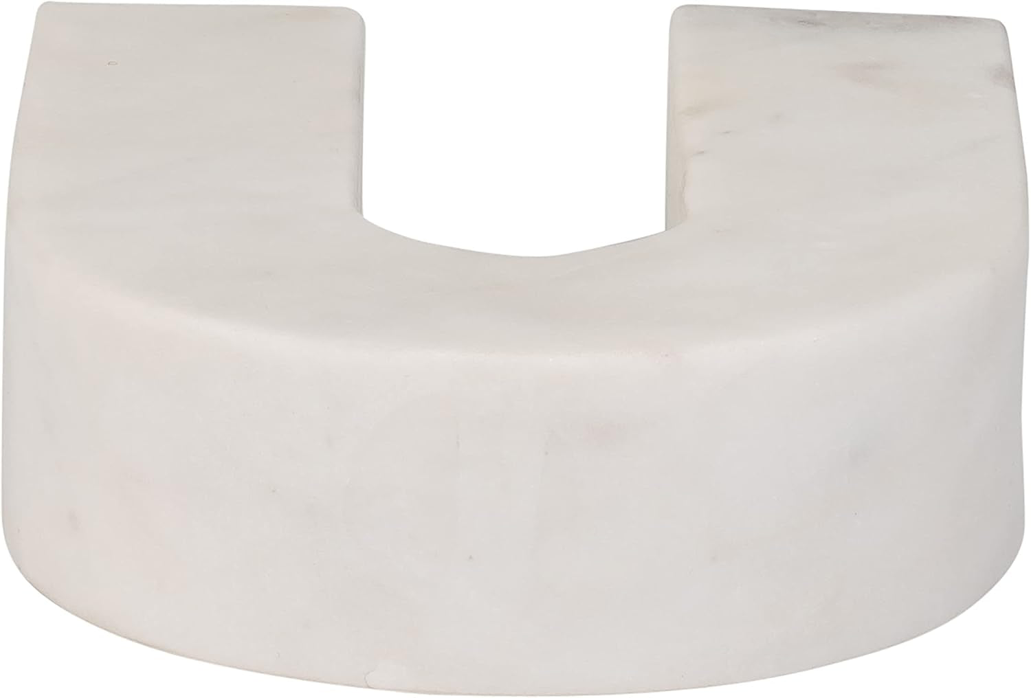 Marble Horseshoe Tabletop Decor White, Contemporary, 5" L X 2" W X 6" H