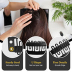 25Pcs 32Mm Hairpieces Snap Clips U Shape Wig Clips for Hair Extensions Making Wig Accessories Set Tools (Black)