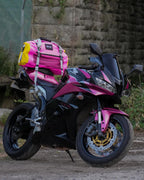 Motorcycle Dry Bag, Waterproof Duffel Bag with Roll-Top Closure | 30L Motorcycle Tail Bag, Fully Waterproof, Wet-Dry Storage, Quick Mounting, Air Valve, MOLLE, Reflective Trim