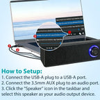 Computer Speakers, USB-A Powered PC Speakers Wired Stereo Desktop Speakers with 3.5Mm AUX Audio Plug (No Bluetooth) for Computer, Desktop, Laptop, PC [2026 Version]