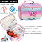Girls Backpack, Kids Backpacks for School Kindergarten Girls Backpack with Lunch Box & Chest Strap
