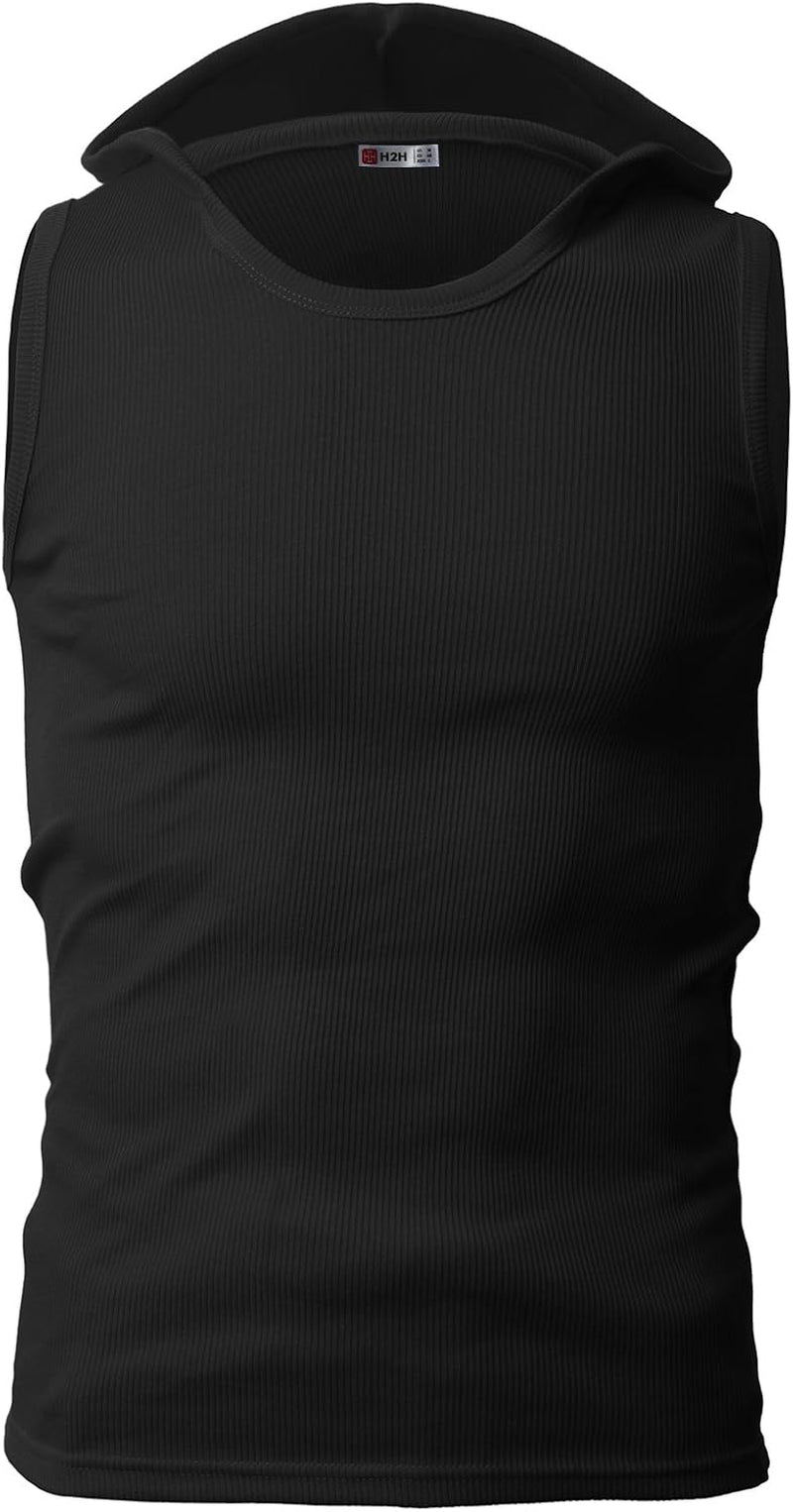 Men'S Casual Slim Fit Hoodie Tank Tops Gym Workout Sleeveless T Shirt