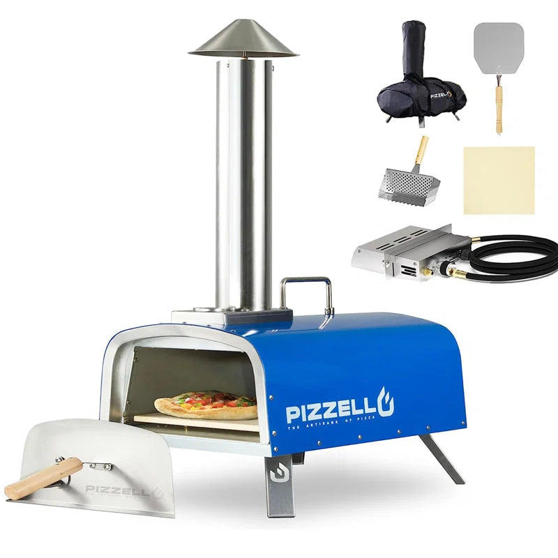 Outdoor 16Inch Pizza Oven Propane & Wood Fired Stainless Steel Pizza Grill