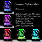 Crystal Ball - 3D Laser Cat Decor Glass Animals Red Bird Figurines Statue & Night Light