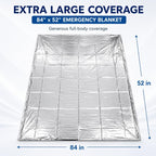 Lot of 50 Emergency Mylar Blankets - 84" X 52" | Mylar Emergency Blankets, Survival Foil Thermal Blankets for First Aid Kits, Camping, Hiking, Travel & Outdoor Preparedness